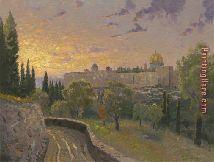 Thomas Kinkade Jerusalem Sunset